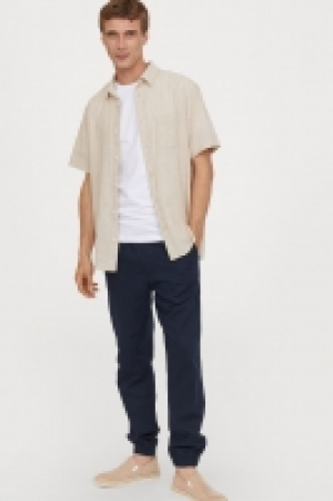 HM   Pantalon jogger en lin mélangé