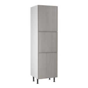 Castorama  Meuble de cuisine Kontour gris 3 façades + caisson colonne L. 60 cm