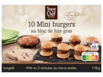 Mini burgers au foie gras de canard 6.49 €