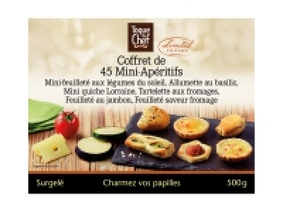 45 mini apéritifs 3.39 €
