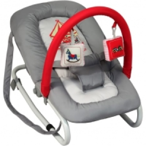 Auchan Bambisol BAMBISOL Transat bébé rouge/gris Carrousel