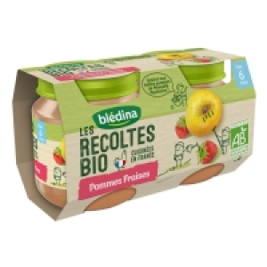 Les Récoltés Bio - Purée de Pommes Fraises - Petits pots - Dès 6 mois  2.25 €
