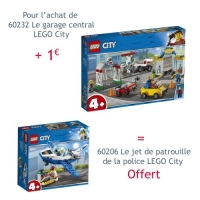Oxybul Sélection Oxybul Lot 60232 Le garage central LEGO City + 60206 Le jet de patrouille de 