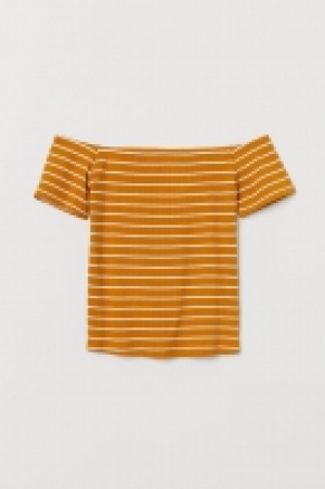  Top épaules nues côtelé 3.99 €