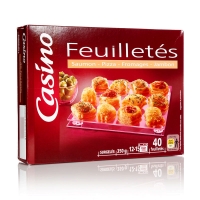 Spar Casino Feuilletés - Saumon - Pizza - Fromages - Jambon - 40 feuilletés 350g
