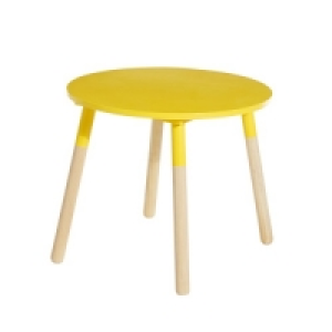 CrÉation Oxybul Table ronde jaune et naturelle
