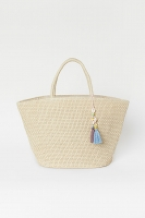 HM   Sac shopping en paille