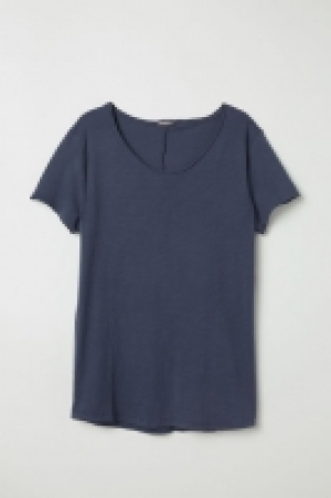 HM   T-shirt avec bords à cru