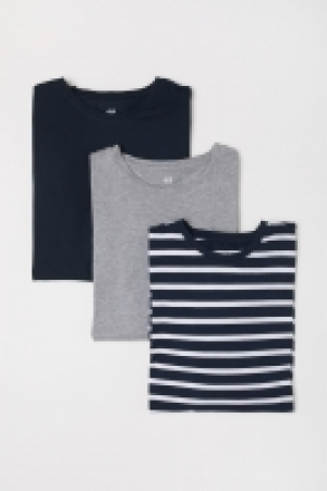 HM   T-shirts Slim fit, lot de 3