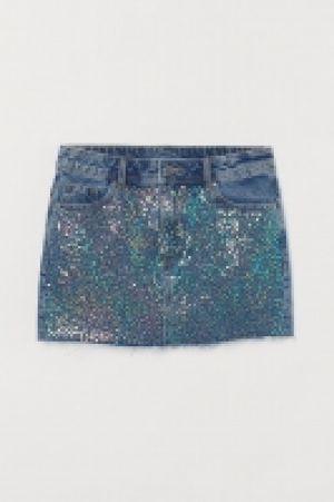 HM   Jupe en jean à paillettes