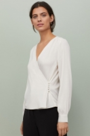 HM   Blouse croisée à encolure en V