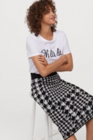 HM   Jupe en maille jacquard