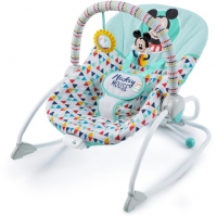 Auchan Disney DISNEY Transat bébé évolutif et vibrant Happy Mickey