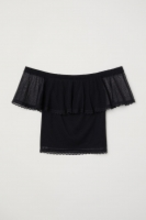 HM   Top en mesh à pois