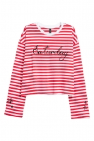 HM   Top en jersey brodé