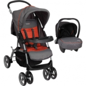 Auchan Trottine TROTTINE Poussette duo TS Cassiopée Gris et rouge