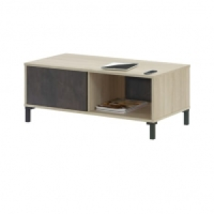 Auchan  Table basse 2 niches de rangement L100cm CHICAGO