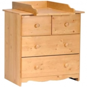 Auchan  Commode + plan à langer amovible ROMANCE en bois massif