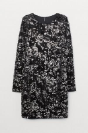 HM   Robe en velours à paillettes
