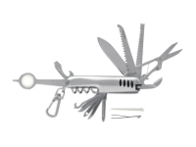 Couteau multifonction ou couverts de camping 3.99 €