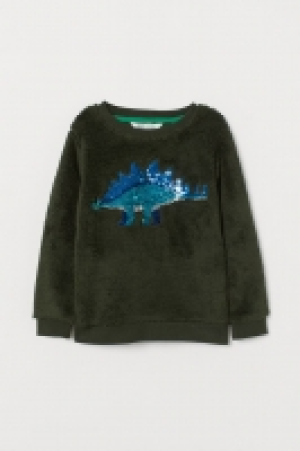 HM  Sweat en tissu peluche