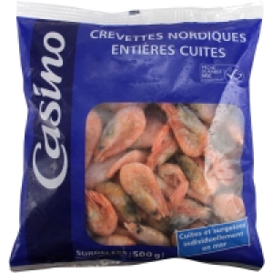 Casino Crevettes nordiques entières cuites 500g