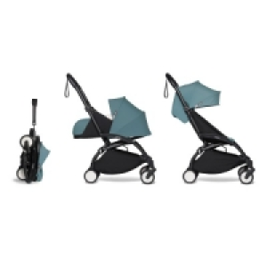 Oxybul SÉlection Oxybul Poussette Yoyo2 4 roues châssis noir assise 0+ et 6+ aqua