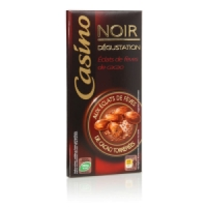 Casino Dégustation - Tablette de chocolat - Noir - Eclats de fèves de cacao t