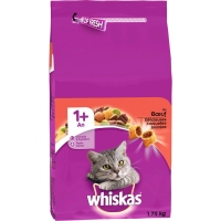 Spar Whiskas Croquettes fourées pour chat - Buf - Dès 1 an 1,75kg