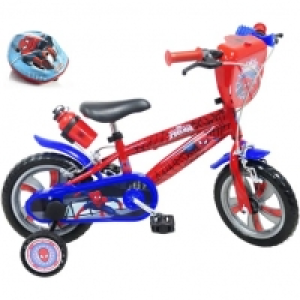 Auchan  Vélo 12 pouces - Spiderman + casque de protection