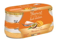 Lidl  2 yaourts sur lit de mangue-passion
