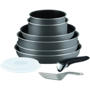 Auchan Tefal TEFAL Batterie de cuisine 10 pièces INGENIO ESSENTIAL Gris anthracite 