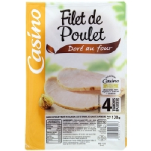 Casino Filet de poulet - Doré au four - 4 tranches 4 tranches épaisses