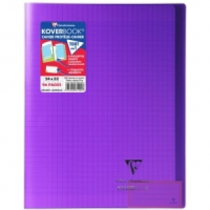 CLAIREFONTAINE Cahier piqué polypro Koverbook 24x32cm 96 pages grands  3.40 €