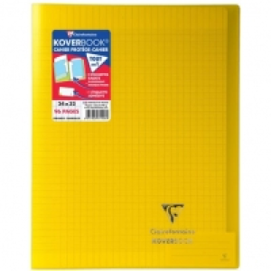 CLAIREFONTAINE Cahier piqué polypro Koverbook 24x32cm 96 pages grands  3.40 €