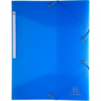 Auchan Exacompta EXACOMPTA Chemise polypropylène à élastiques 3 rabats 24x32cm bleu cla