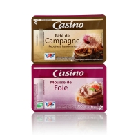 Spar Casino Paté de campagne et mousse de foie 2x250g