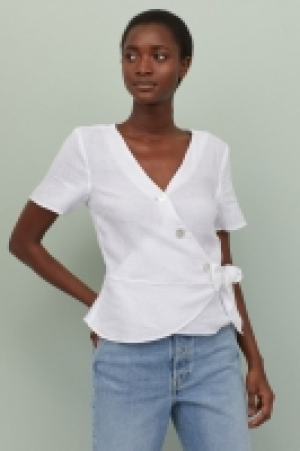 Blouse cache-cur en lin 12.99 €