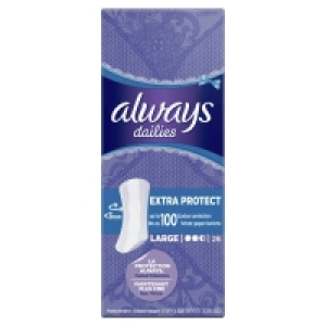 Always Dailies - Large - - Extra protect - Serviettes hygiéniques x26