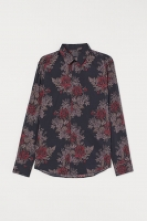 HM  Chemise à motif Slim Fit