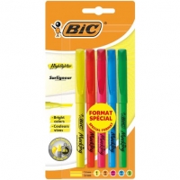 Auchan Bic BIC Lot de 5 surligneurs pointe biseautée coloris assortis Brite Liner