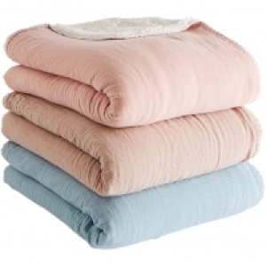 ACTUEL Plaid uni en coton GAZE 26.99 €
