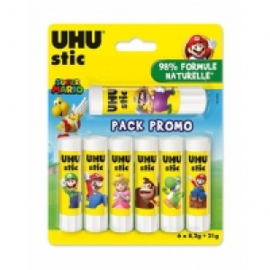 UHU Lot de 6 bâtons de colle 8,2g + 1 bâton de colle 21g 4.69 €