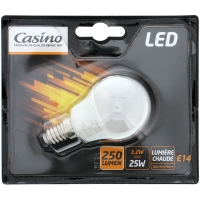 Spar Casino Ampoule LED - Sphérique - 25w - 250 Lumen - A vis E14 - Lumière chaude