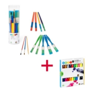 CrÉation Oxybul Lot 18 tubes de gouache à effets et 12 pinceaux