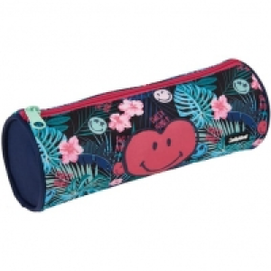 Auchan  Trousse ronde 1 compartiment 23 cm bleu SMILEY TROPICAL DREAM