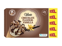 Lidl  8 cônes saveur chocolat-vanille XXL