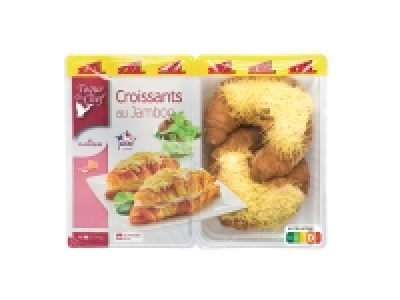 4 croissants jambon fromage