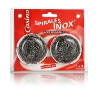 Spar Casino Spirales Inox - Eponges acier inoxydable x2