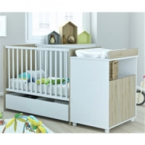 Auchan  Lit bébé combiné 60 x120 cm évolutif en 90x 200 cm ZEN